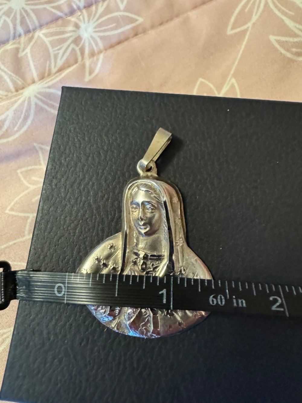 Our Lady of Guadalupe Pendant Sterling Silver Large - Picture 6 of 7
